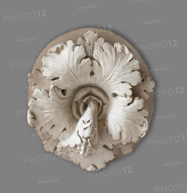 Cast of rosette with prominent pistil from the Temple of Venus Genetrix, late 18th century. Creator: Unknown.