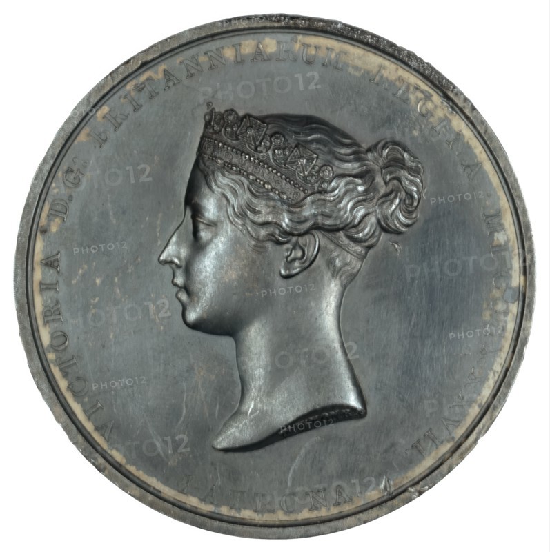Queen Victoria, bronze commemorative medal of Victoria's accession, 1837. Creator: William Wyon.