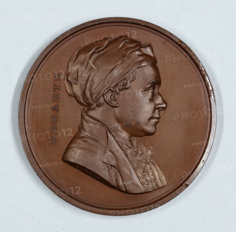 William Hogarth, Art Union of London medal, 1848. Creator: Leonard Charles Wyon.