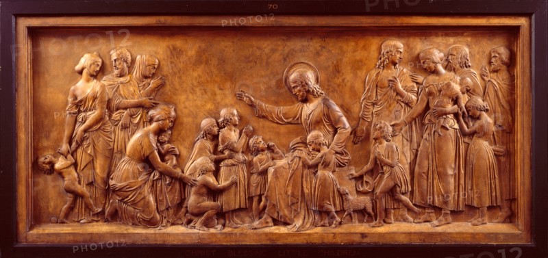 Christ blessing little Children, 1862-1864. Creator: John Gibson.