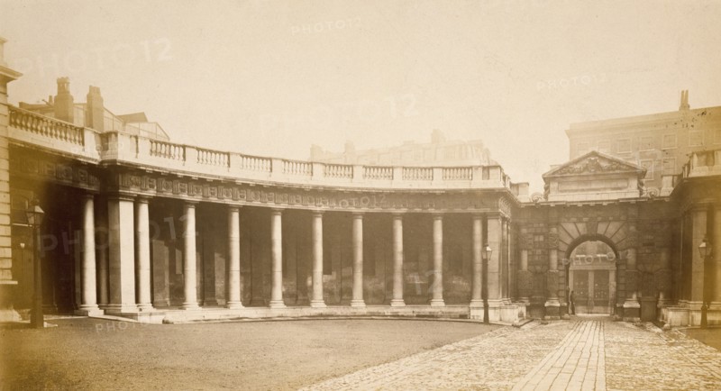 Burlington House, Piccadilly: gateway & east colonnade., c1860s. Creator: Stephen Ayling.