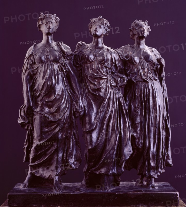 Sketch model for a group of three figures in 'The Daphnephoria', c1896. Creator: Frederic Leighton.