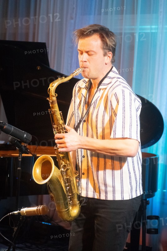 Marius Neset, Marius Neset Quartet, Watermill Jazz Club, Dorking, Surrey, Mar 2026. Creator: Brian O'Connor.