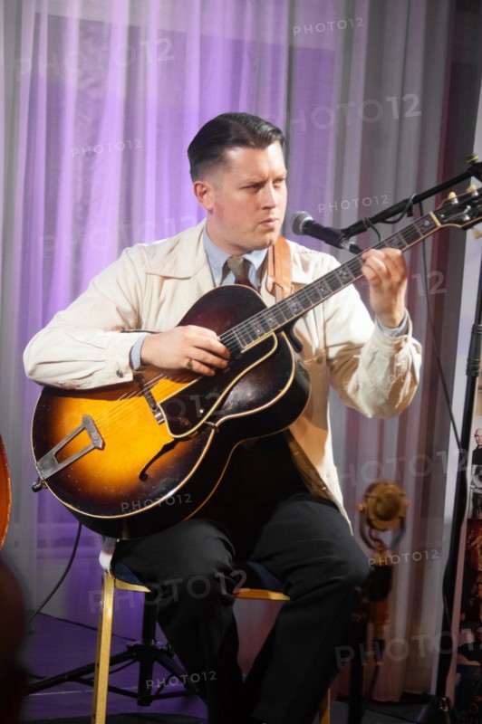 Alex ‘Honey’ Boulton, Adrian Cox Trio, Watermill Jazz Club, Dorking, Surrey, Feb 2026. Creator: Brian O'Connor.