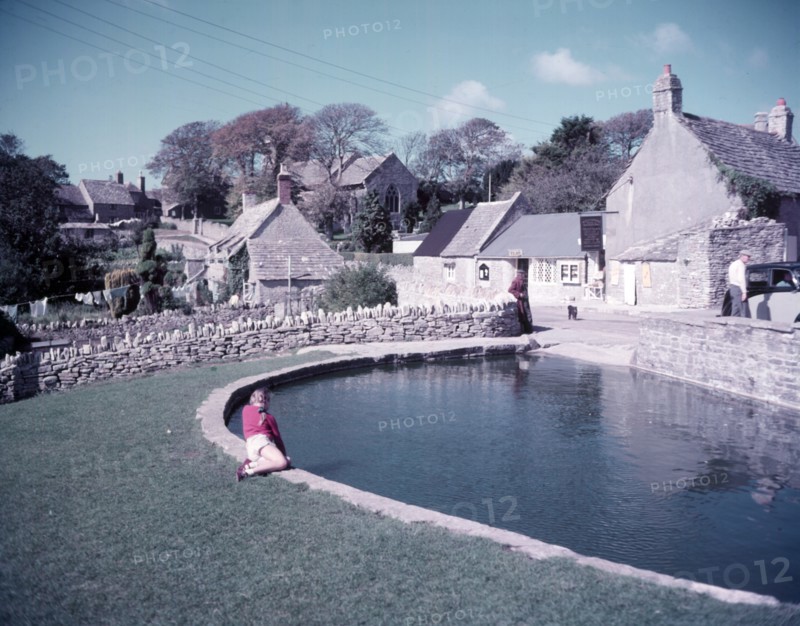 Village pond, Worth Matravers, Dorset, c1955. Creator: Arthur Charles Kirby Ware.