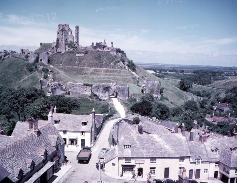 Corfe Castle and village, Dorset, c1955. Creator: Arthur Charles Kirby Ware.