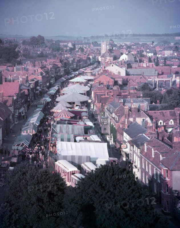 Mop Fair, High Street, Marlborough, Wiltshire c1960s. Creator: Arthur Charles Kirby Ware.