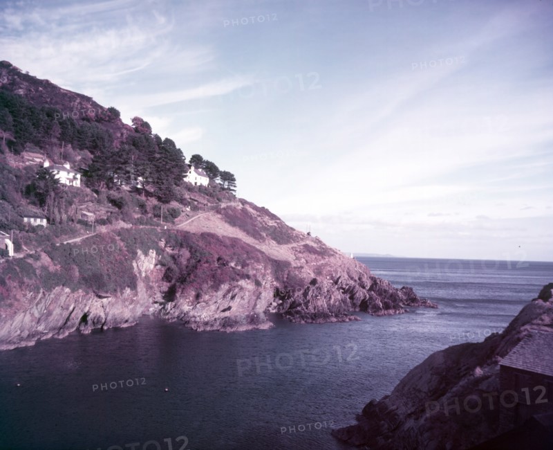 Cliffs at Polperro, Cornwall, c1955. Creator: Arthur Charles Kirby Ware.