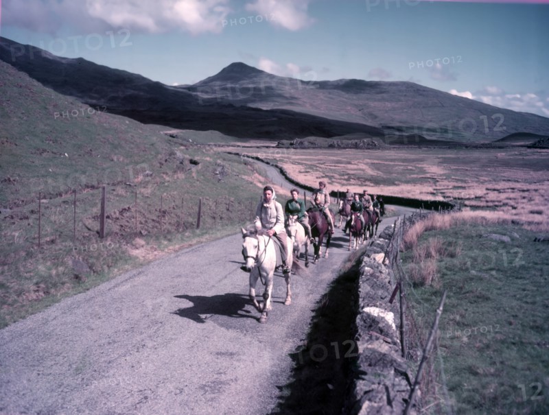 Horse riders, Rhyd-ddu, Wales, c1955. Creator: Arthur Charles Kirby Ware.