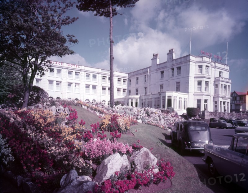 Flower beds at the Palace Hotel, Paignton, Devon, c1955. Creator: Arthur Charles Kirby Ware.