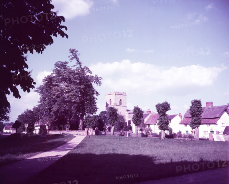 All Saints' Church and village green at Sutton Courtenay, Berkshire, c1955.  Creator: Arthur Charles Kirby Ware.