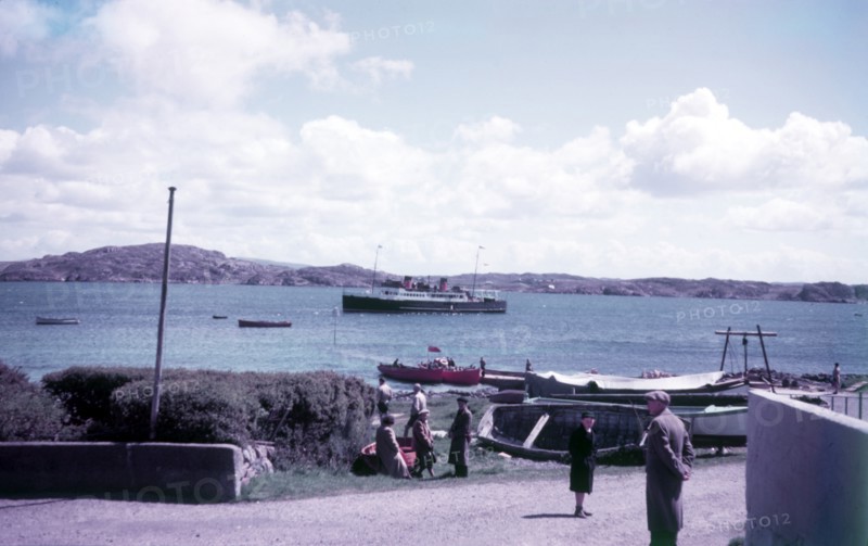 McBrayn's steamer off shore, Isle of Iona, Scotland, c1955.  Creator: Arthur Charles Kirby Ware.