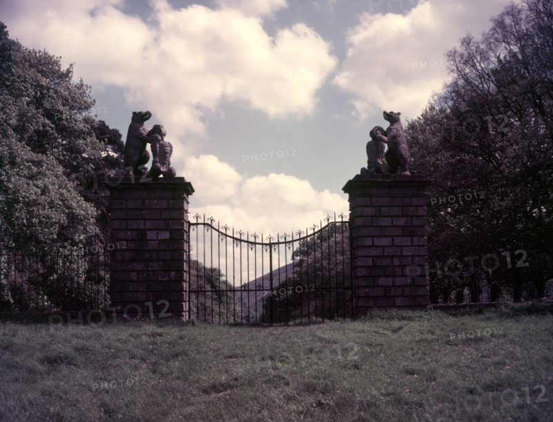 Gates of Traquair House, Scotland, c1955. Creator: Arthur Charles Kirby Ware.