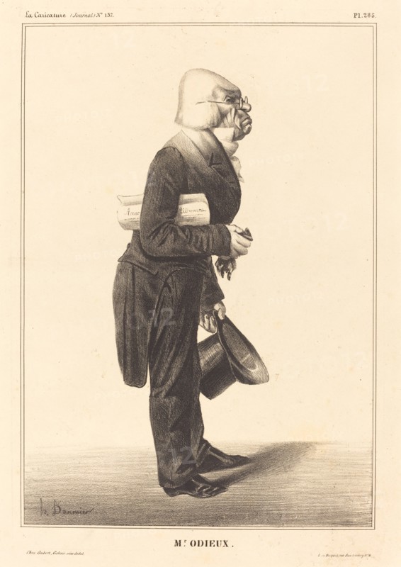Mr. Odieux, 1833.  Creator: Honore Daumier.