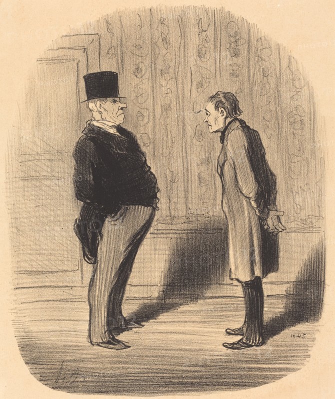 Eh! bien monsieur et mes trois termes...vous me direz toujours que vos meubles en répondent!, 1848.  Creator: Honore Daumier.