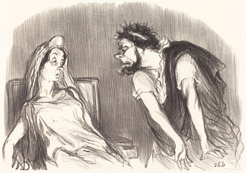 Oedipe, 1851. Creator: Honore Daumier.