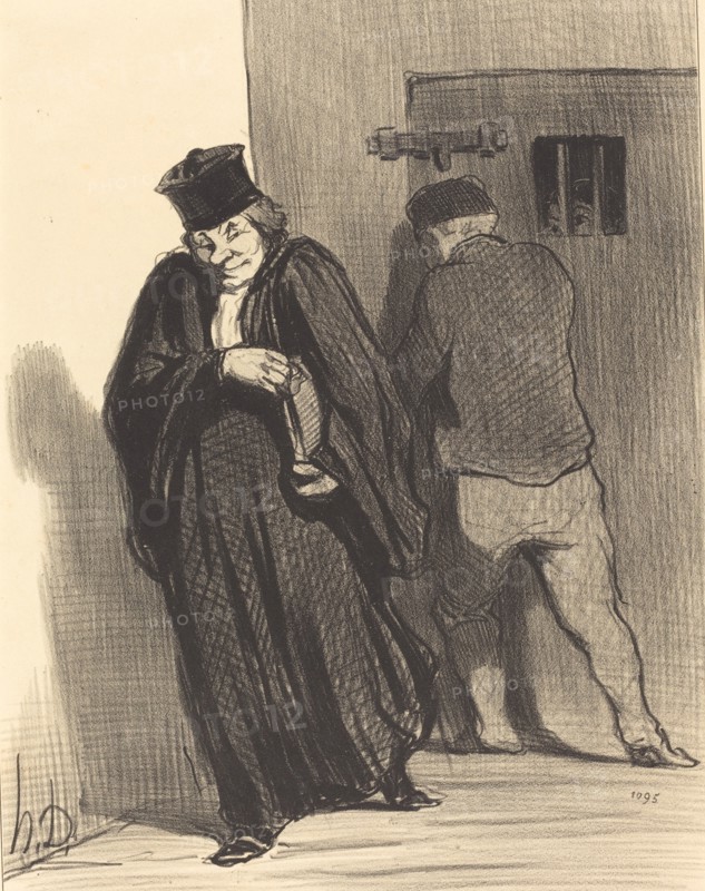 Il parait décidément que mon gaillard est un grand scélérat ..., 1848.  Creator: Honore Daumier.