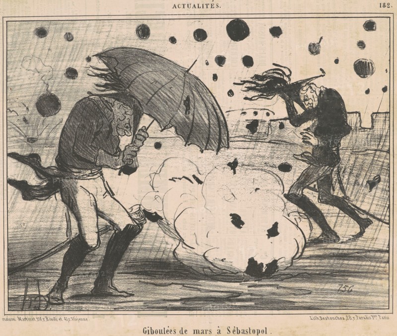 Giboulées de mars a Sébastopol, c1850s. Creator: Honore Daumier.