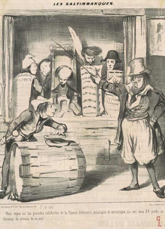 Vous yoyez ici les grandes célébrités..., 19th century. Creator: Honore Daumier.