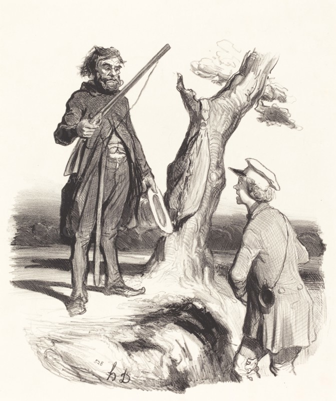 Un pauvre père de famille qui se recommande à vous!..., 1843.  Creator: Honore Daumier.
