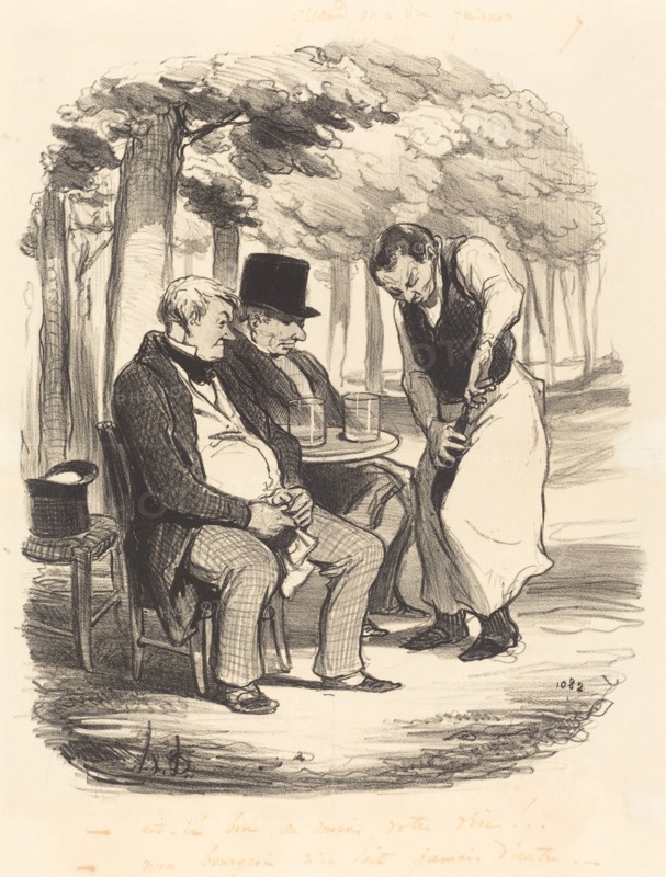 Est-il bon, au moins, votre vin!..., 1848. Creator: Honore Daumier.