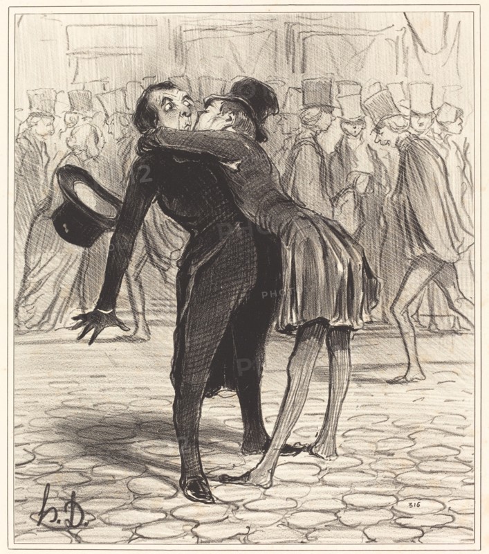 L'ami de collège, 1841. Creator: Honore Daumier.