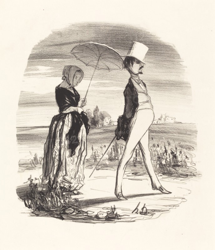 Et on appelle ça descendre le fleuve de la vie..., 1842. Creator: Honore Daumier.