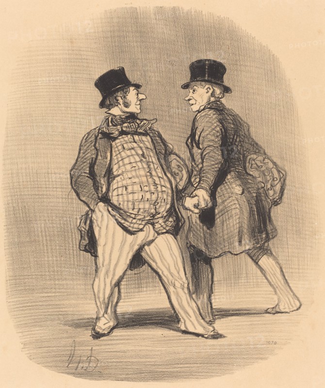 Confrère, méfiez-vous du petit baron..., 1848. Creator: Honore Daumier.