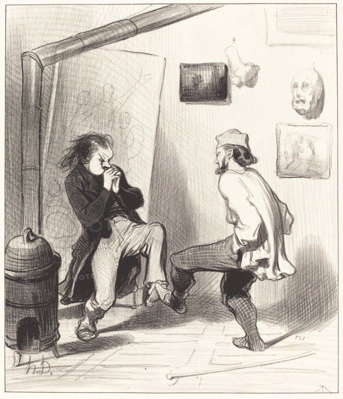 Quand on a brulé son dernier chevalet!, 1845. Creator: Honore Daumier.