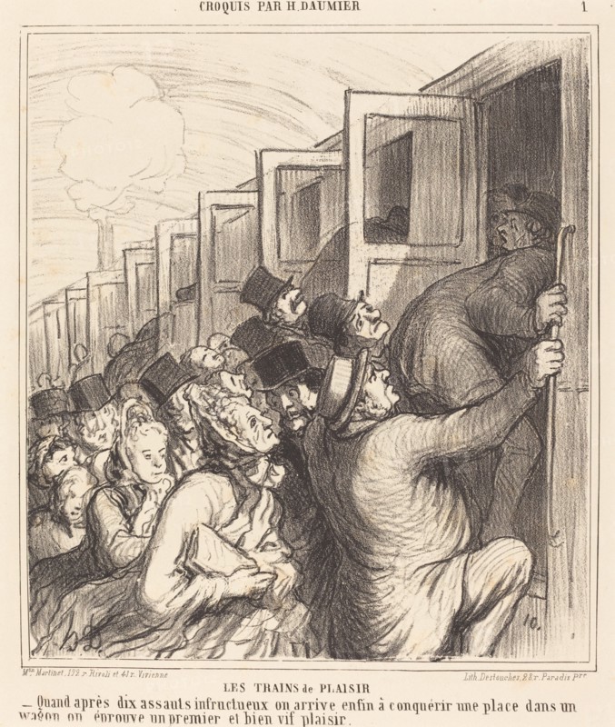 Les trains de plaisir, 1864. Creator: Honore Daumier.
