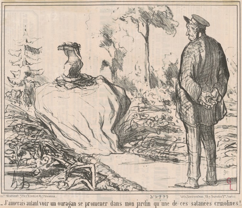 J'aimerais autant voir un ouragan se promener dans mon jardin qu'une de ces..., September 9, 1857. Creator: Honore Daumier.