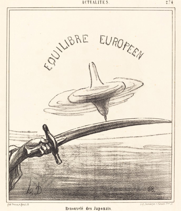 Renouvelé des Japonais, 1867. Creator: Honore Daumier.