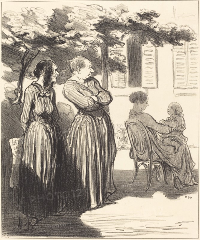 Voilà une femme qui , à l'heure solennelle où nous sommes..., 1848.  Creator: Honore Daumier.