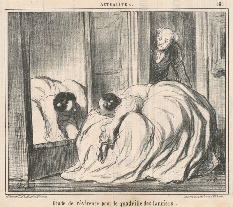 Étude de révérence pour le quadrille des lanciers, 19th century. Creator: Honore Daumier.