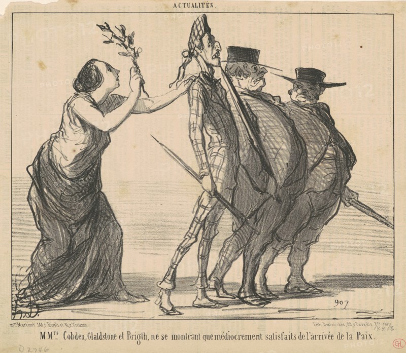 M Mrs. Cobden, Glaldstone et Brigth ..., 19th century.  Creator: Honore Daumier.