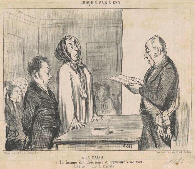 À la Mairie, 1854.  Creator: Honore Daumier.