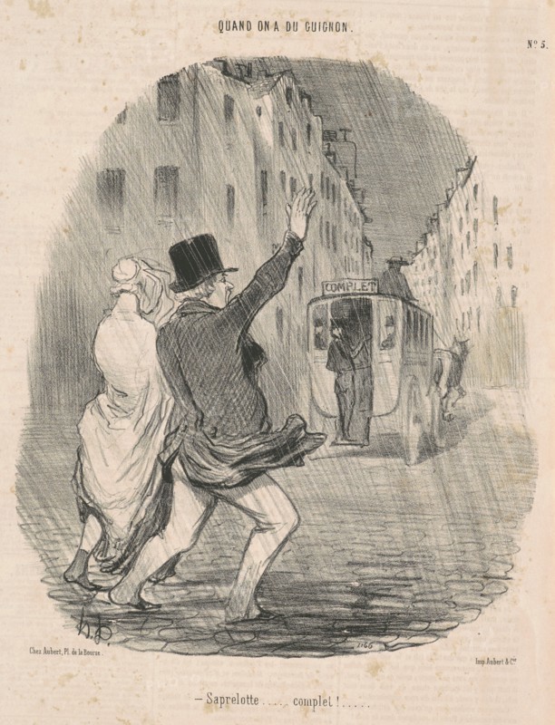 Saprelotte ... Complet! ..., 19th century. Creator: Honore Daumier.