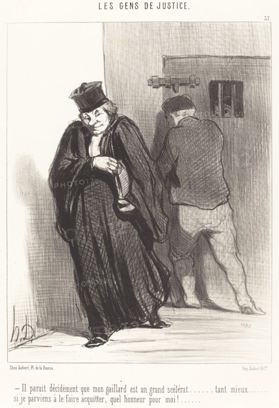 Il parait décidément que mon gaillard est un grand scélérat ..., 1848. Creator: Honore Daumier.