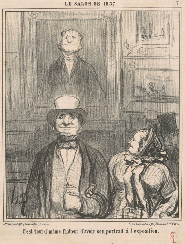C'est tout d'même flatteur d'avoir son portrait à l'exposition, c1857. Creator: Honore Daumier.