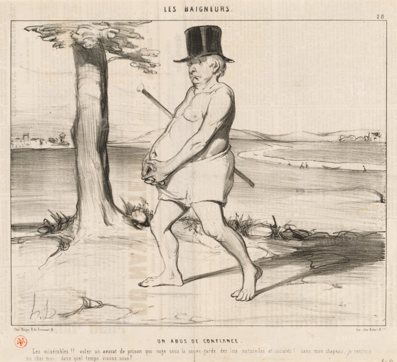 Un abus de confiance, 1842. Creator: Honore Daumier.