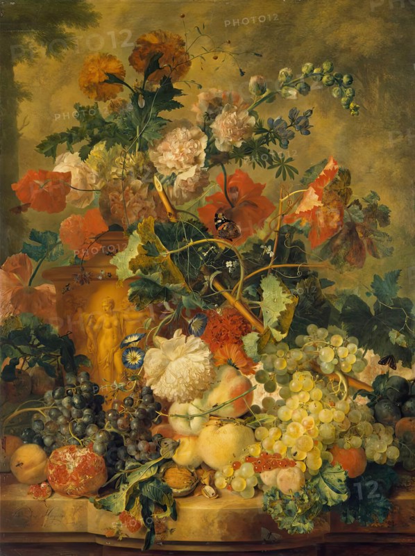 Flowers and Fruit, 1723. Creator: Jan van Huysum.