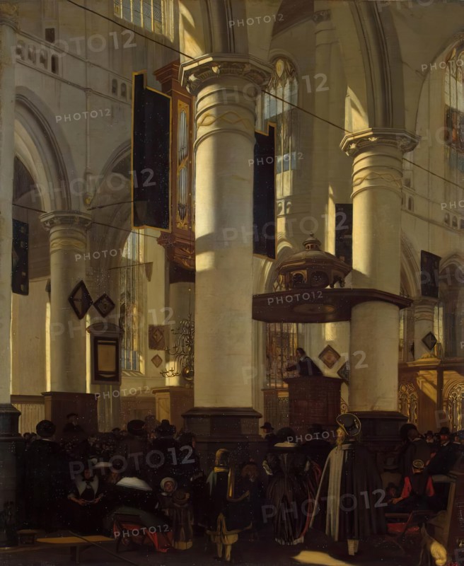 Interior of a Church, 1685. Creator: Emanuel de Witte.