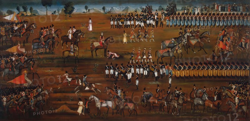 Military Review with Fath Ali Shah and Abbas Mirza, 1815. Creator: Unknown.