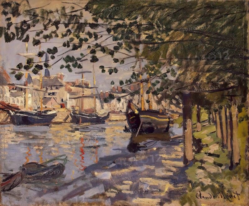 Seine at Rouen, 1872. Creator: Claude Monet.