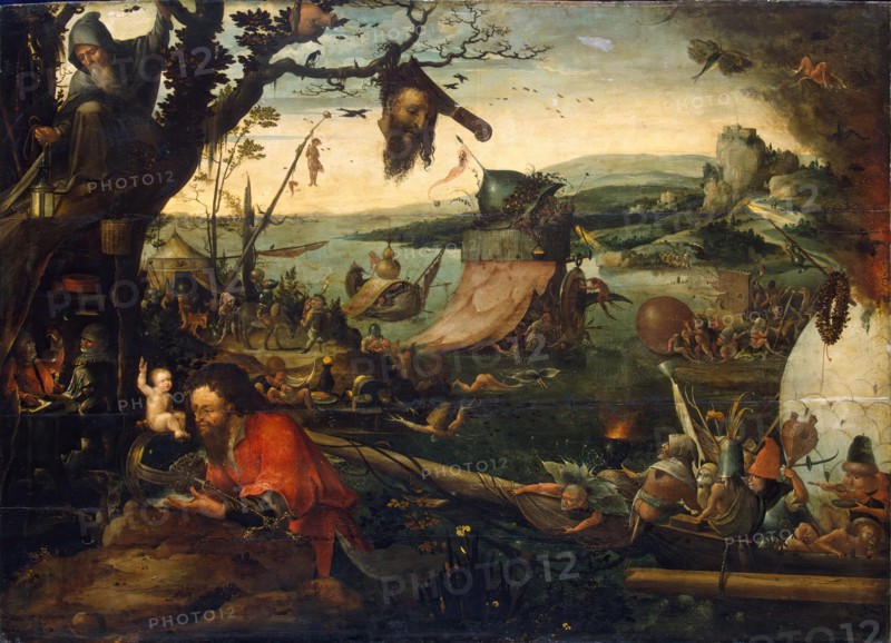 Landscape with the Legend of St Christopher, early 16th century. Creator: Jan Mandyn.