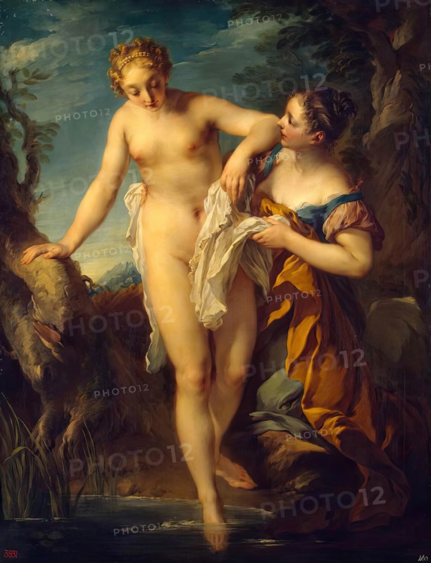 Woman Bathing, 1724. Creator: Francois Lemoyne.