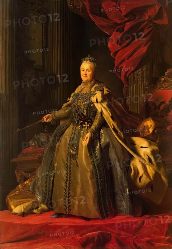 Portrait of Catherine II, 1776. Creator: Alexander Roslin.