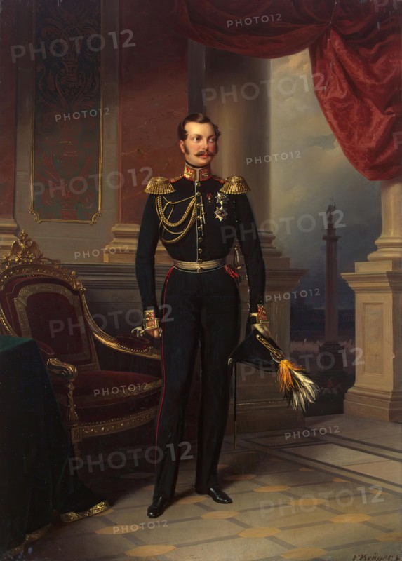 Portrait of Grand Prince Alexander Nikolayevich, 1840. Creator: Franz Kruger.
