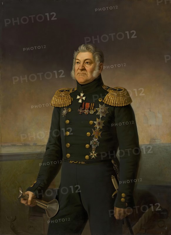 Portrait of Admiral Login Heiden, 1877. Creator: Georg von Bothmann.