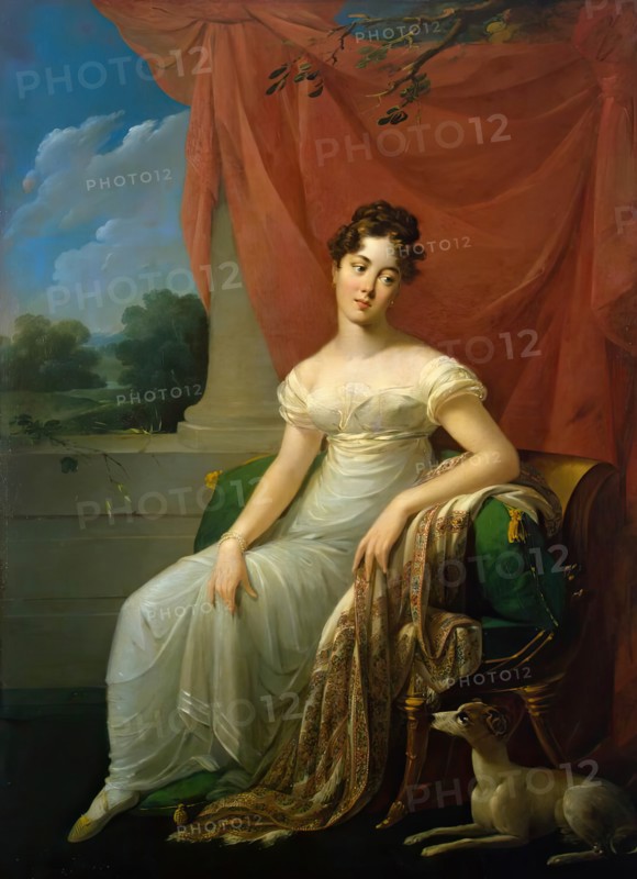 Portrait of Sofia Apraxina, 1818. Creator: Henri-Francois Riesener.